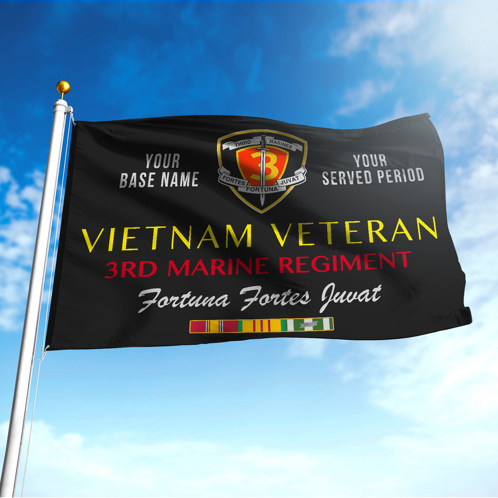 3RD MARINE REGIMENT DOUBLE-SIDED PRINTED 30"x40" FLAG