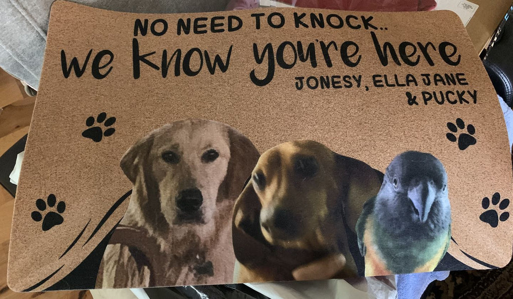 YOU BROUGHT GIFTS, RIGHT? CUSTOM FUNNY PET DOORMAT