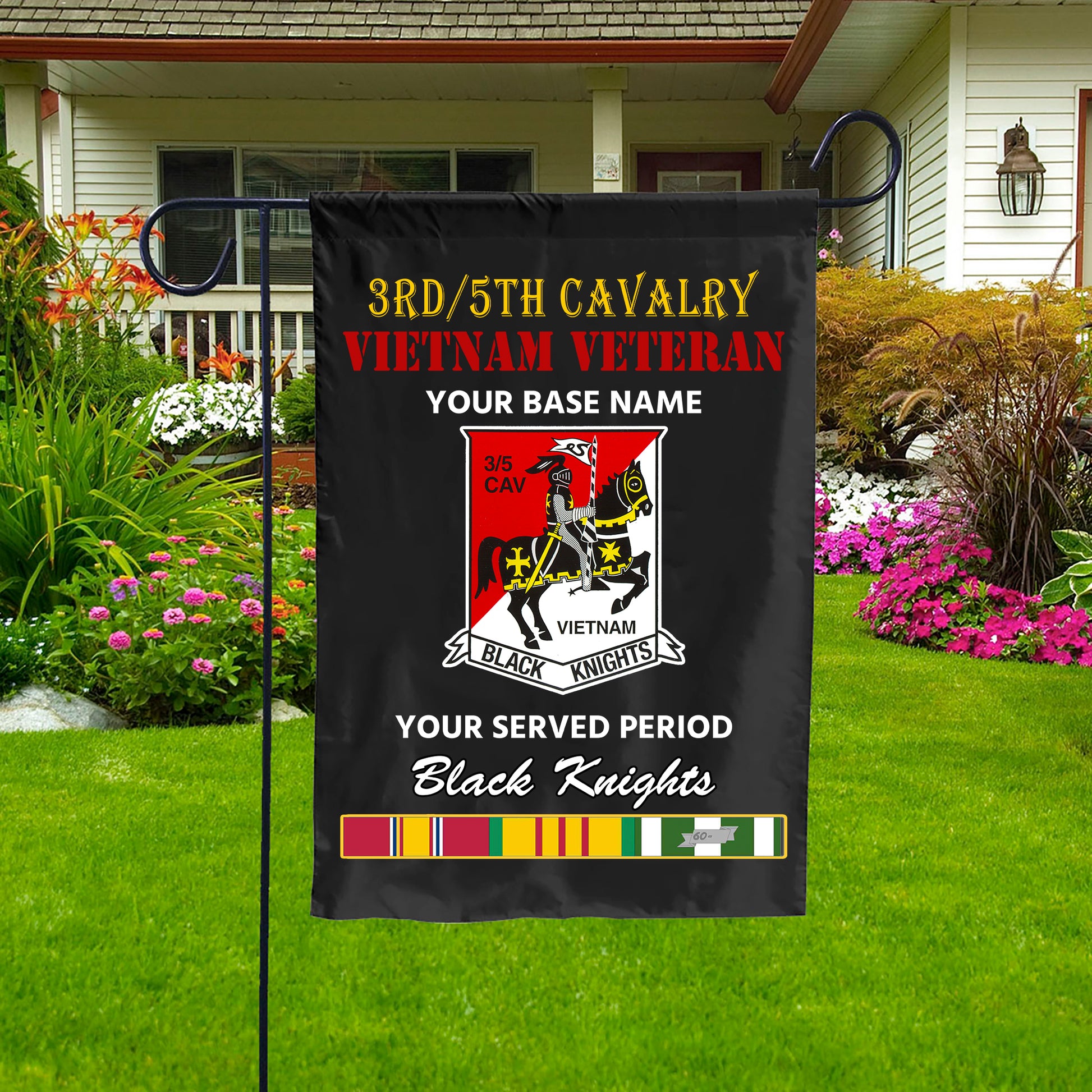 3RD 5TH CAVALRY DOUBLE-SIDED PRINTED 12"x18" GARDEN FLAG