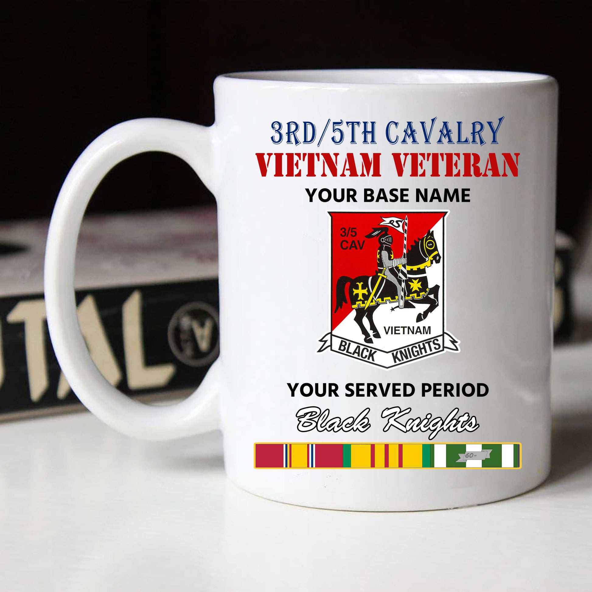 3RD 5TH CAVALRY BLACK WHITE 11oz 15oz COFFEE MUG