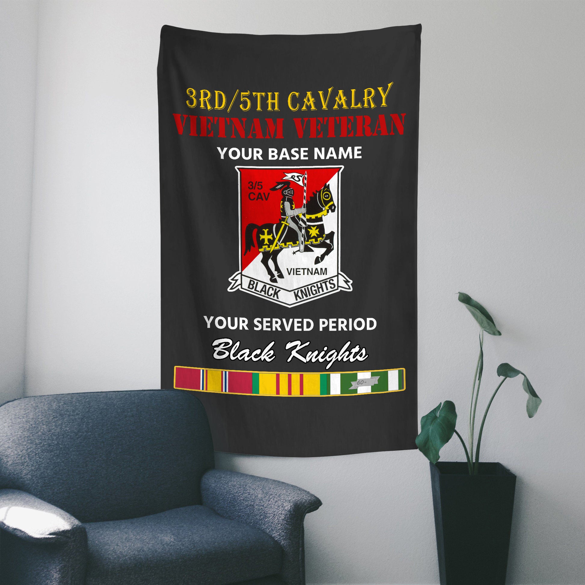 3RD 5TH CAVALRY WALL FLAG VERTICAL HORIZONTAL 36 x 60 INCHES WALL FLAG