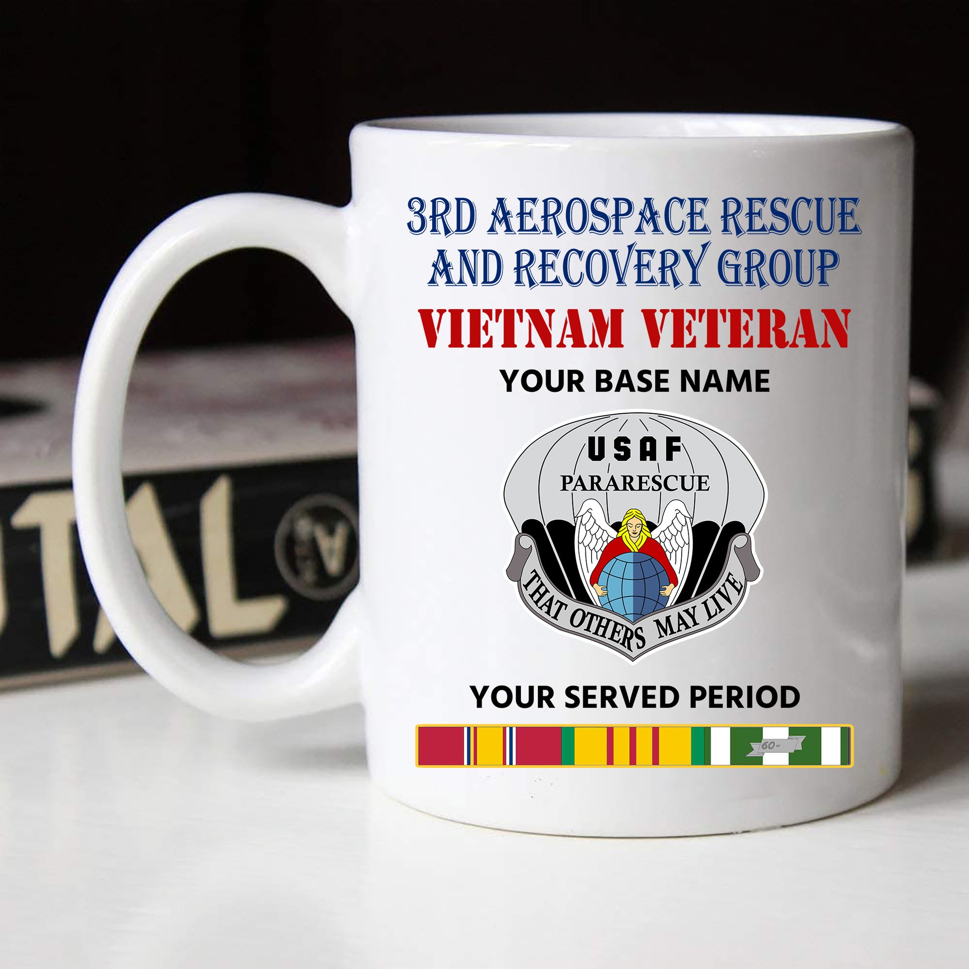 3RD AEROSPACE RESCUE AND RECOVERY GROUP BLACK WHITE 11oz 15oz COFFEE MUG