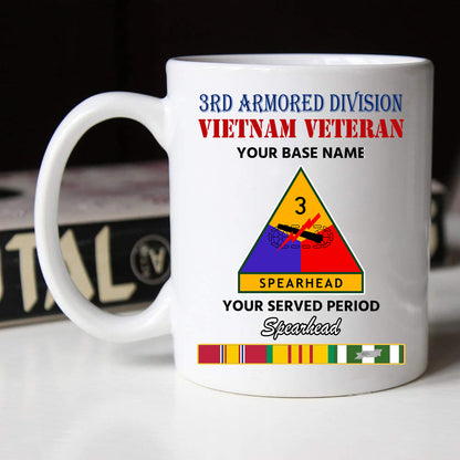 3RD ARMORED DIVISION BLACK WHITE 11oz 15oz COFFEE MUG