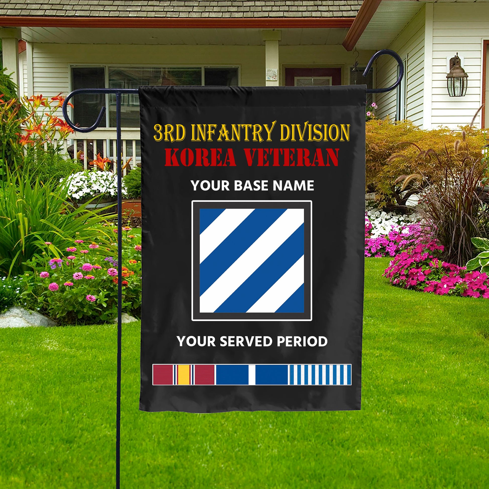 3RD INFANTRY DIVISION 2 DOUBLE-SIDED PRINTED 12"x18" GARDEN FLAG