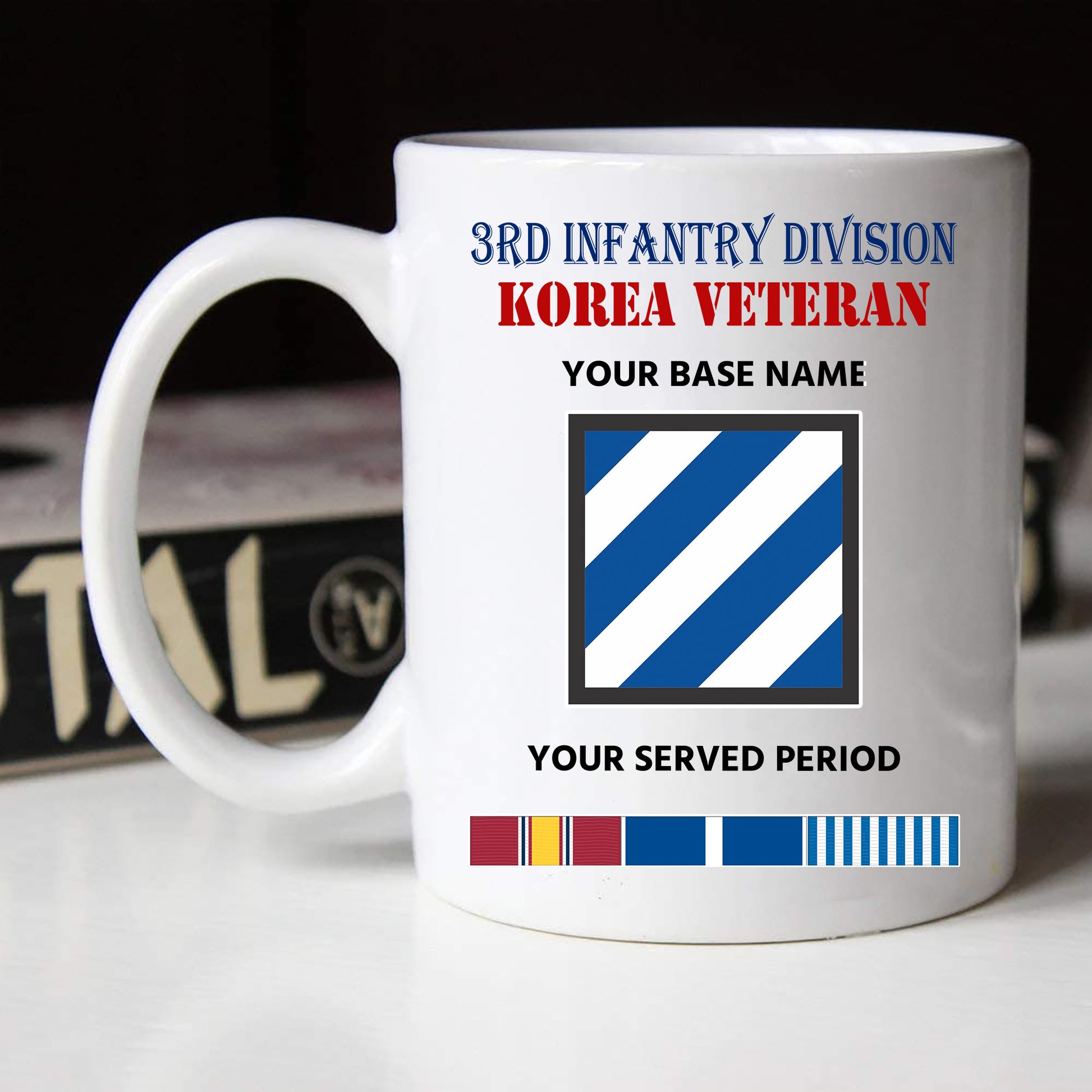 3RD INFANTRY DIVISION 2 BLACK WHITE 11oz 15oz COFFEE MUG