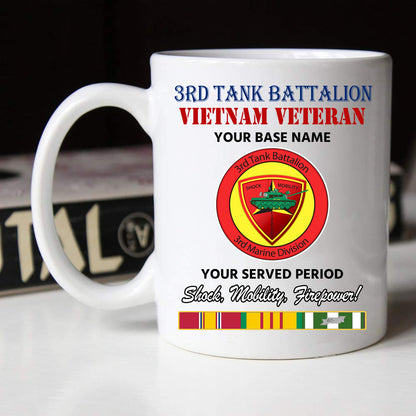 3RD TANK BATTALION MIN BLACK WHITE 11oz 15oz COFFEE MUG