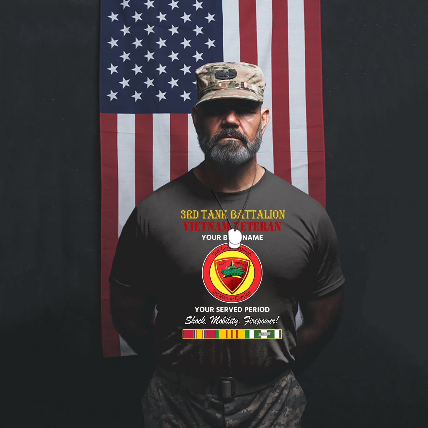 3RD TANK BATTALION MIN PREMIUM T-SHIRT SWEATSHIRT HOODIE