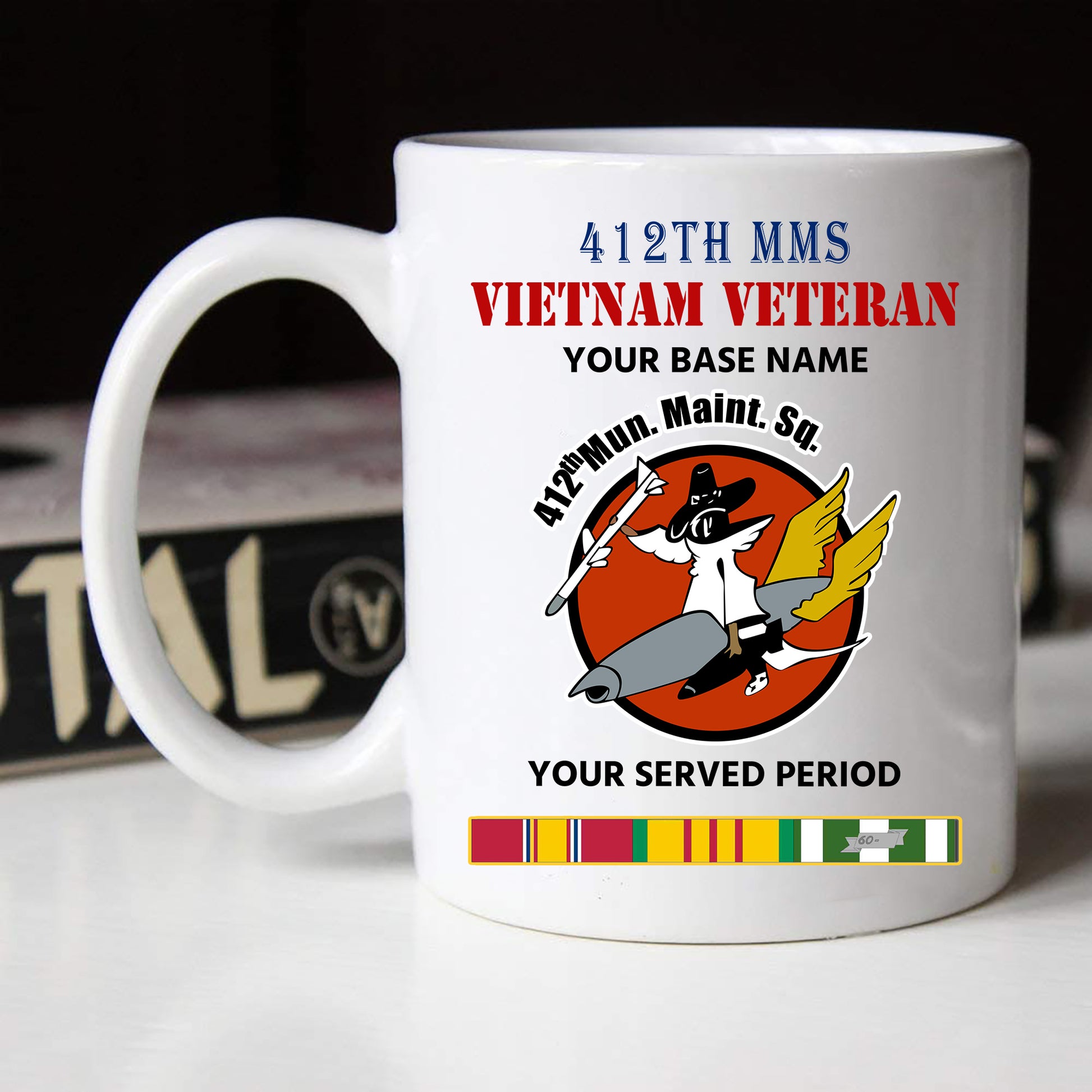 412TH MMS BLACK WHITE 11oz 15oz COFFEE MUG