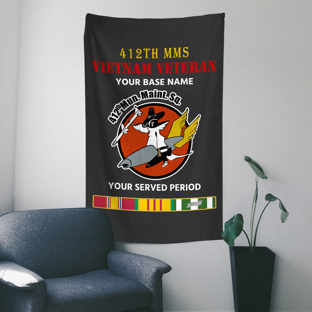 412TH MMS WALL FLAG VERTICAL HORIZONTAL 36 x 60 INCHES WALL FLAG