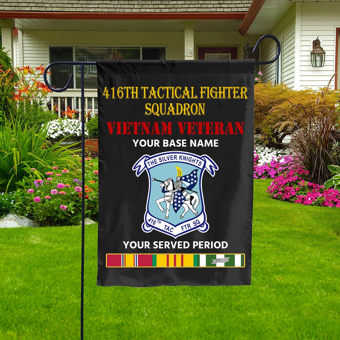 416TH TACTICAL FIGHTER SQUADRON DOUBLE-SIDED PRINTED 12"x18" GARDEN FLAG
