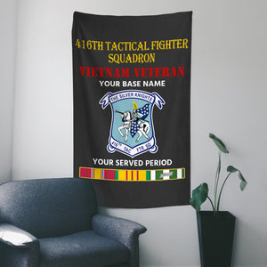 416TH TACTICAL FIGHTER SQUADRON WALL FLAG VERTICAL HORIZONTAL 36 x 60 INCHES WALL FLAG