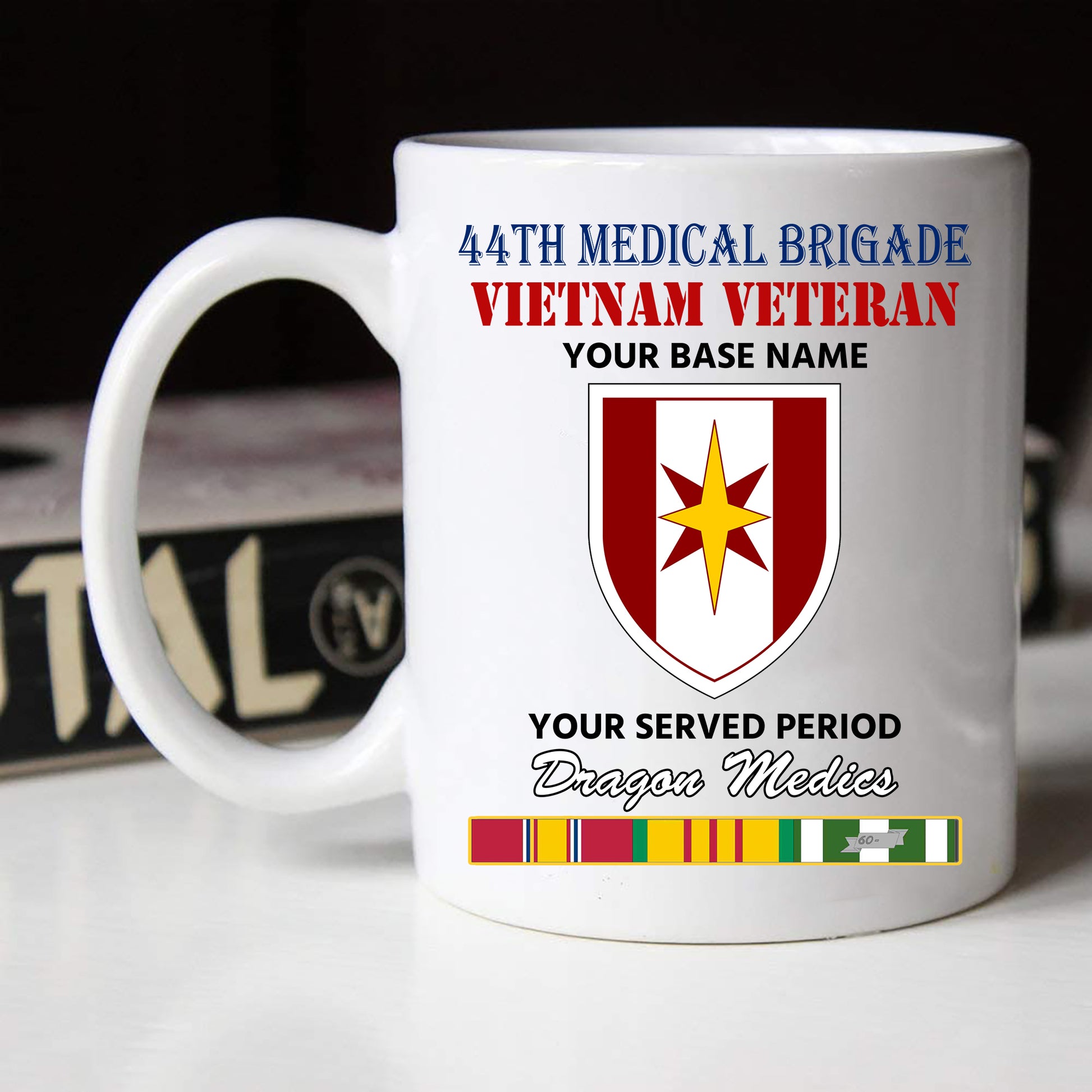 44TH MEDICAL BRIGADE BLACK WHITE 11oz 15oz COFFEE MUG