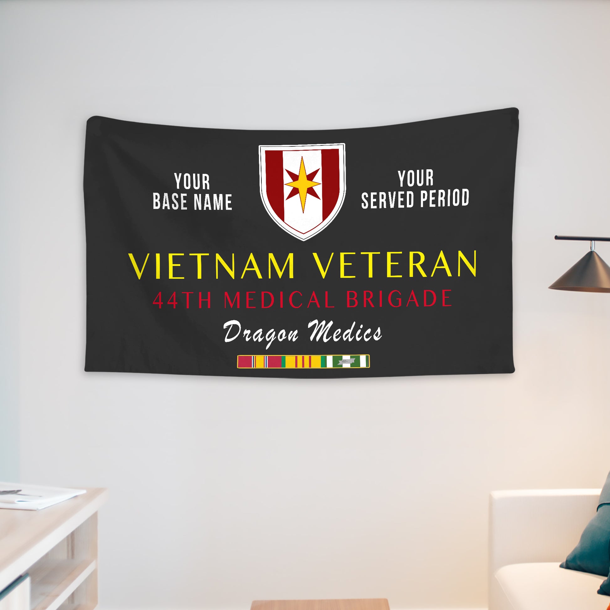 44TH MEDICAL BRIGADE WALL FLAG VERTICAL HORIZONTAL 36 x 60 INCHES WALL FLAG