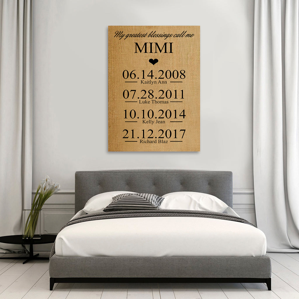 Personalized Gift for Grandma - Premium Canvas, Poster