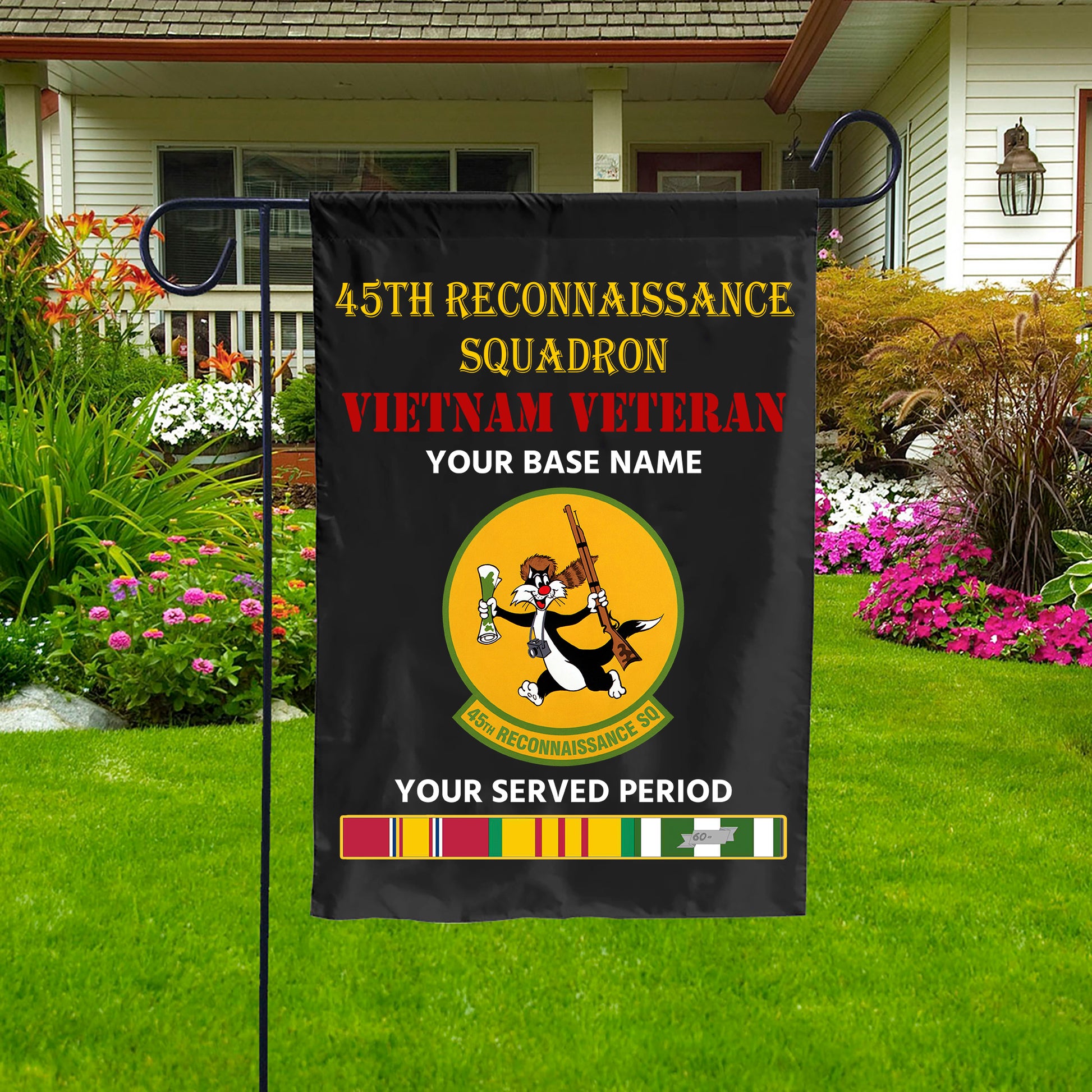 45TH RECONNAISSANCE SQUADRON DOUBLE-SIDED PRINTED 12"x18" GARDEN FLAG