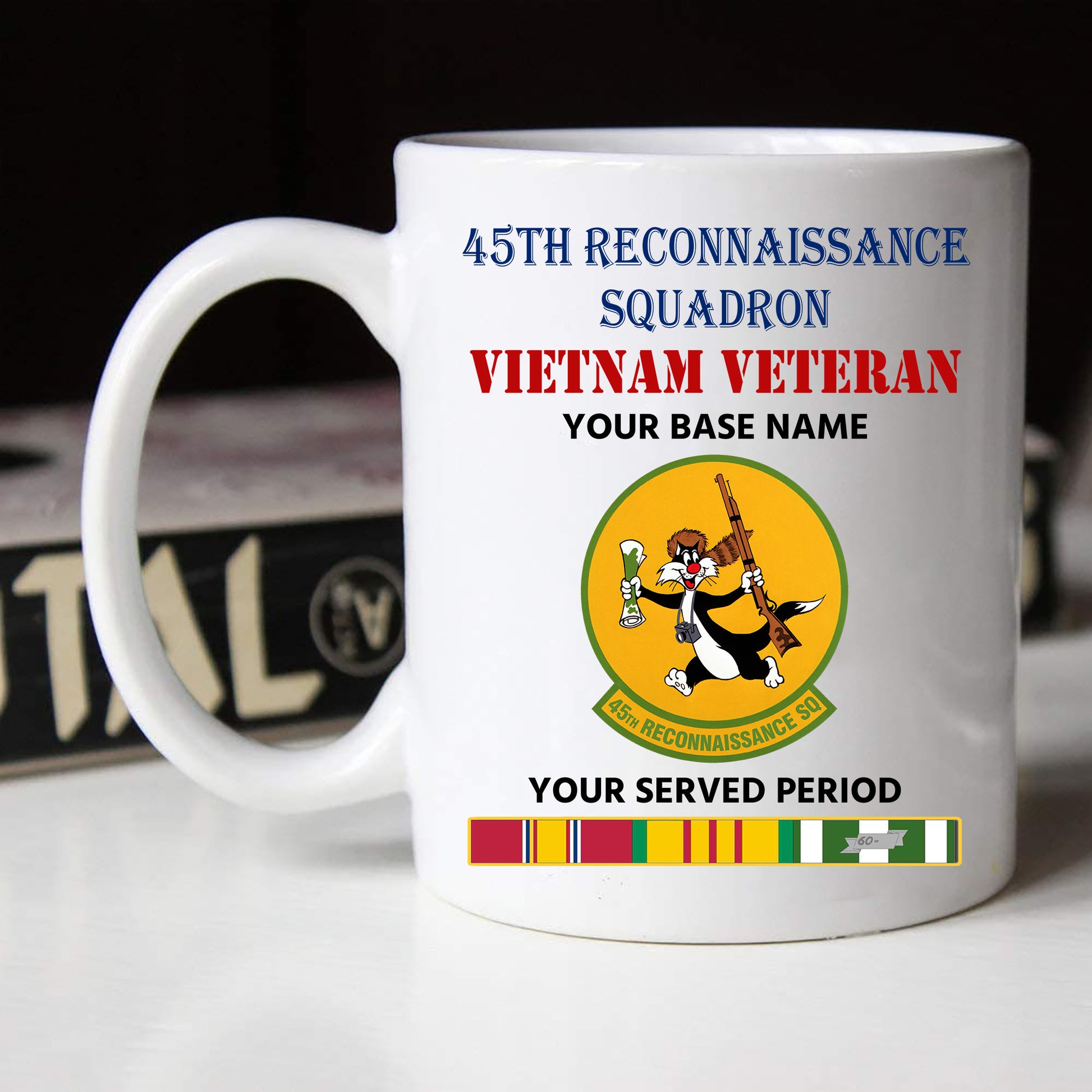 45TH RECONNAISSANCE SQUADRON BLACK WHITE 11oz 15oz COFFEE MUG