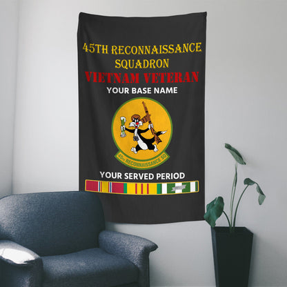 45TH RECONNAISSANCE SQUADRON WALL FLAG VERTICAL HORIZONTAL 36 x 60 INCHES WALL FLAG
