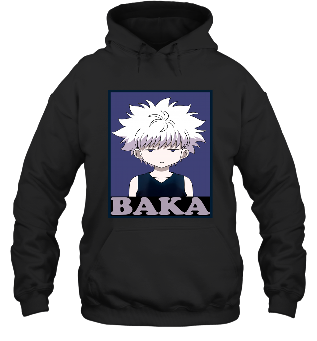 Baka-Killua Art Cute Hunter-X-Hunter Anime Manga T-Shirt Sweatshirt Hoodie for Men Women