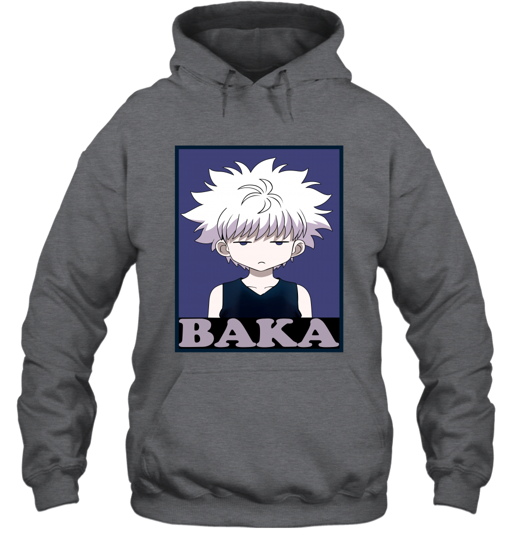 Baka-Killua Art Cute Hunter-X-Hunter Anime Manga T-Shirt Sweatshirt Hoodie for Men Women