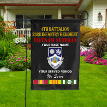 Load image into Gallery viewer, 4TH BATTALION 23RD INFANTRY REGIMENT DOUBLE-SIDED PRINTED 12&quot;x18&quot; GARDEN FLAG