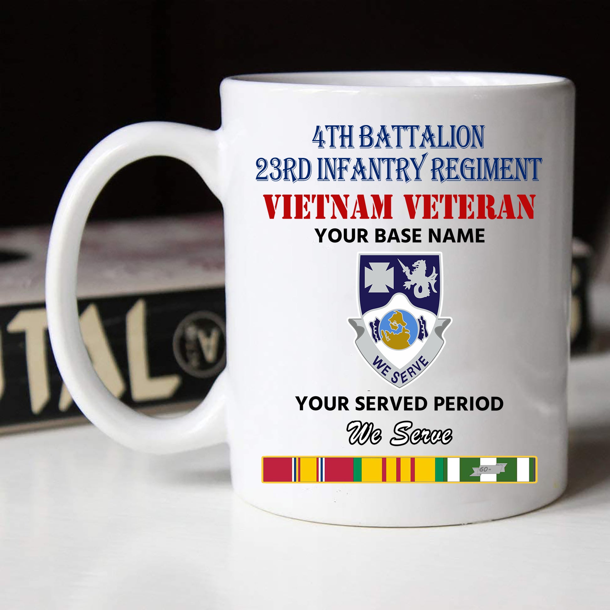 4TH BATTALION 23RD INFANTRY REGIMENT BLACK WHITE 11oz 15oz COFFEE MUG