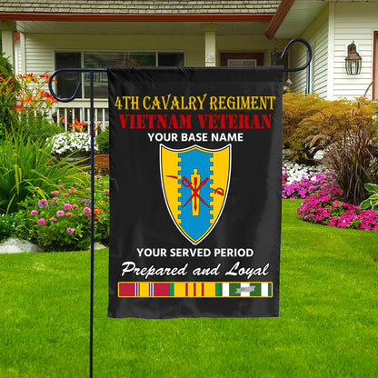 4TH CAVALRY REGIMENT DOUBLE-SIDED PRINTED 12"x18" GARDEN FLAG