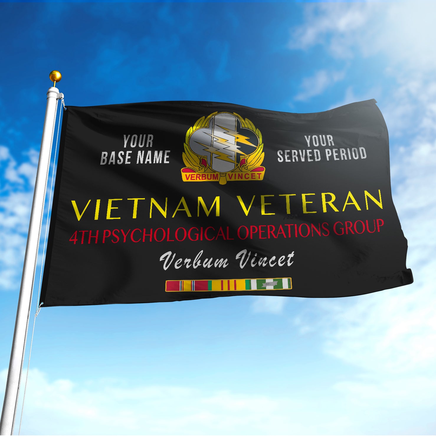 4TH PSYCHOLOGICAL OPERATIONS FLAG DOUBLE-SIDED PRINTED 30"x40" FLAG