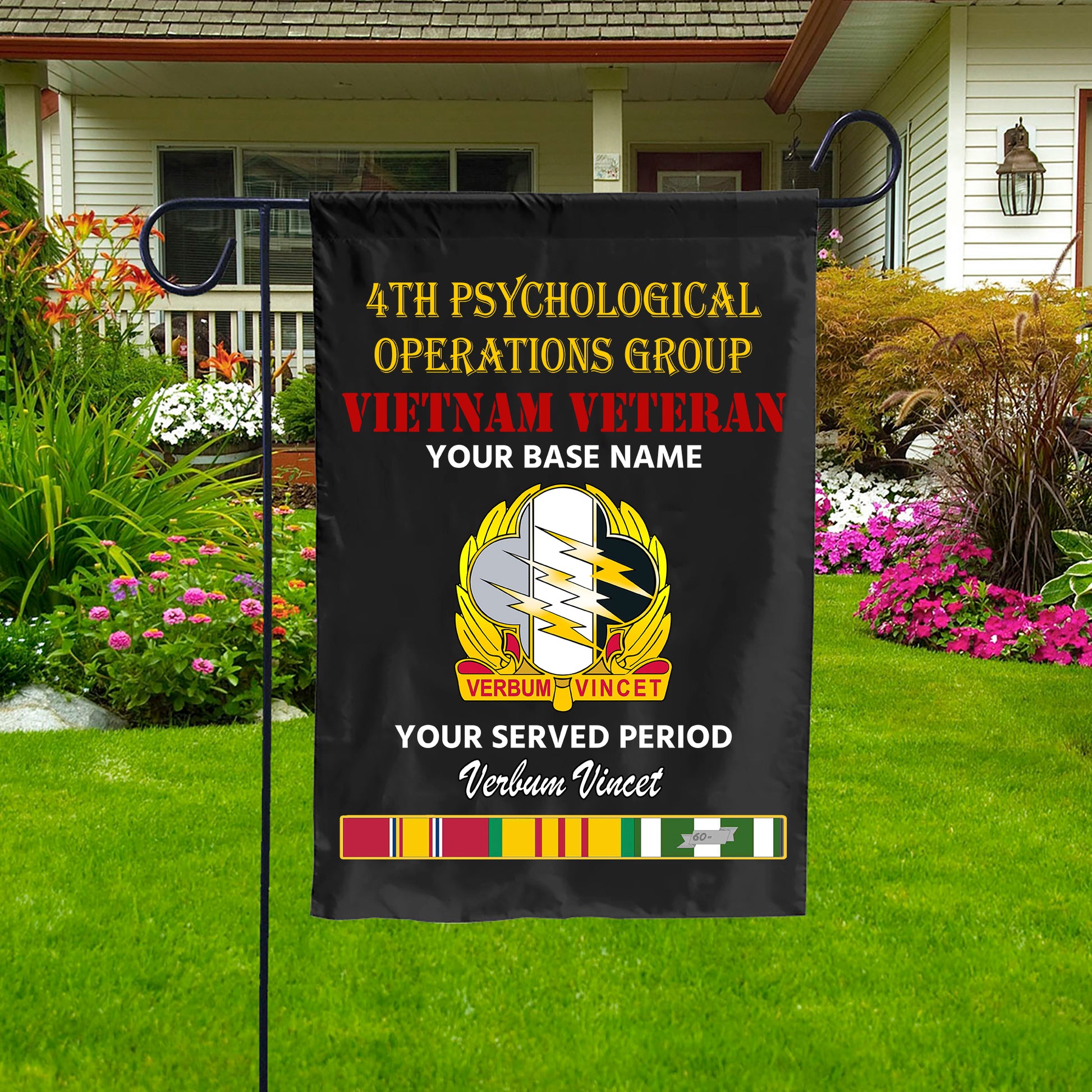 4TH PSYCHOLOGICAL OPERATIONS DOUBLE-SIDED PRINTED 12"x18" GARDEN FLAG