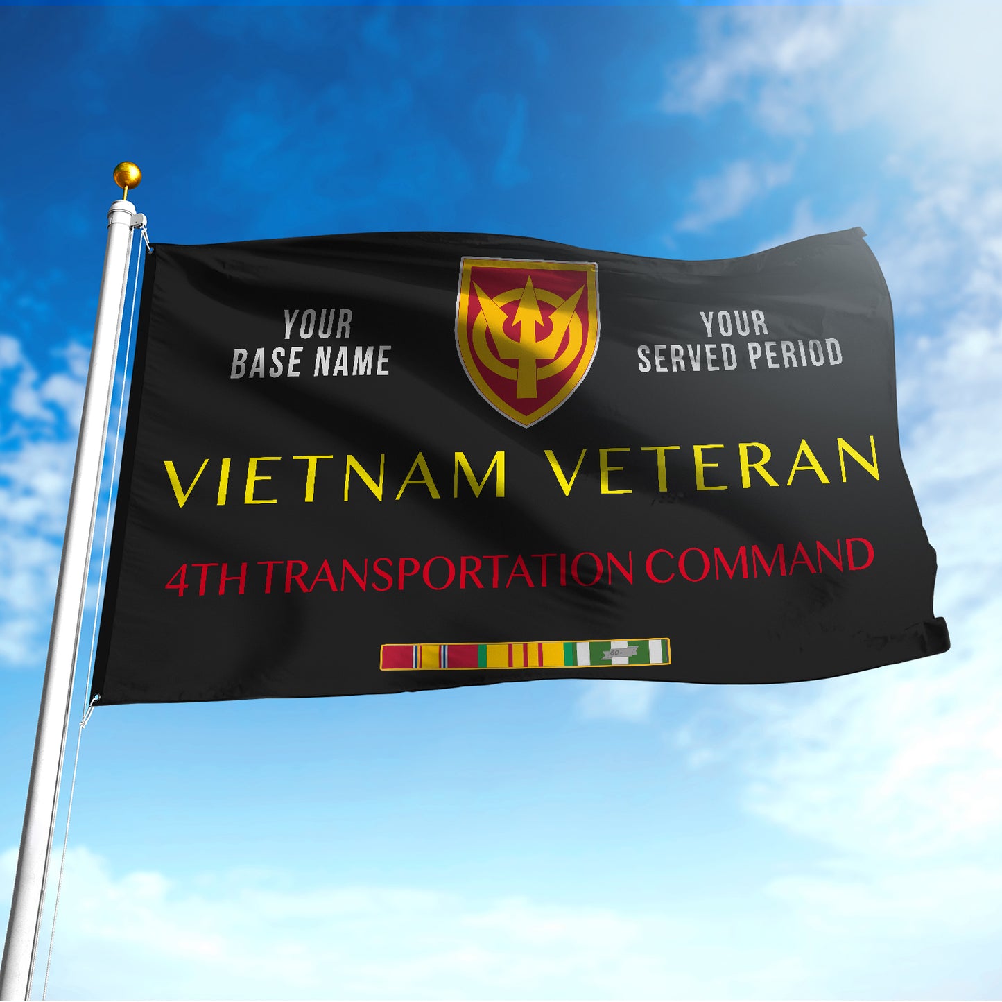 4TH TRANSPORTATION COMMAND FLAG DOUBLE-SIDED PRINTED 30"x40" FLAG