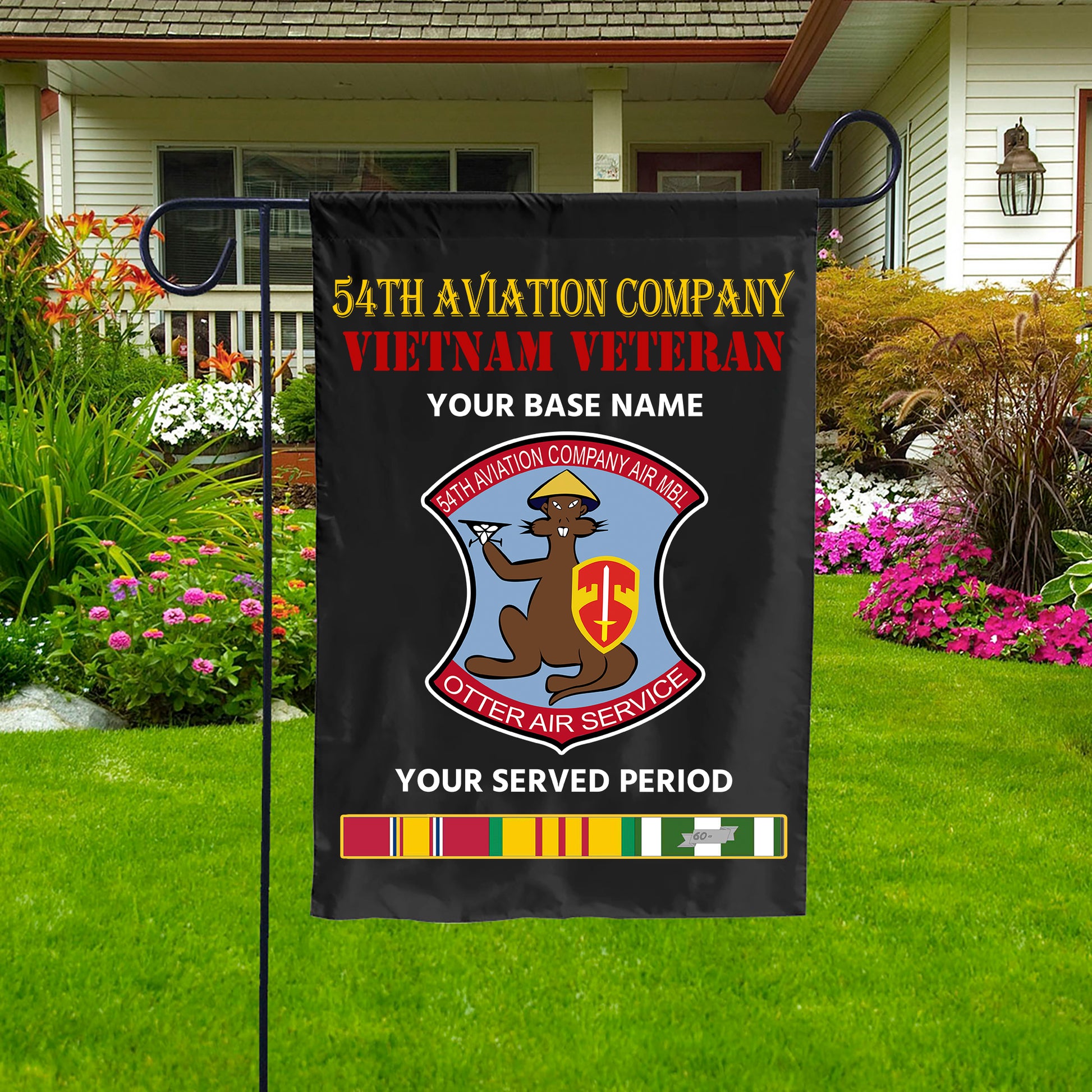 54TH AVIATION COMPANY DOUBLE-SIDED PRINTED 12"x18" GARDEN FLAG