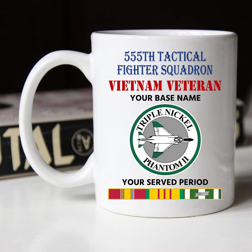 555TH TACTICAL FIGHTER SQUADRON BLACK WHITE 11oz 15oz COFFEE MUG