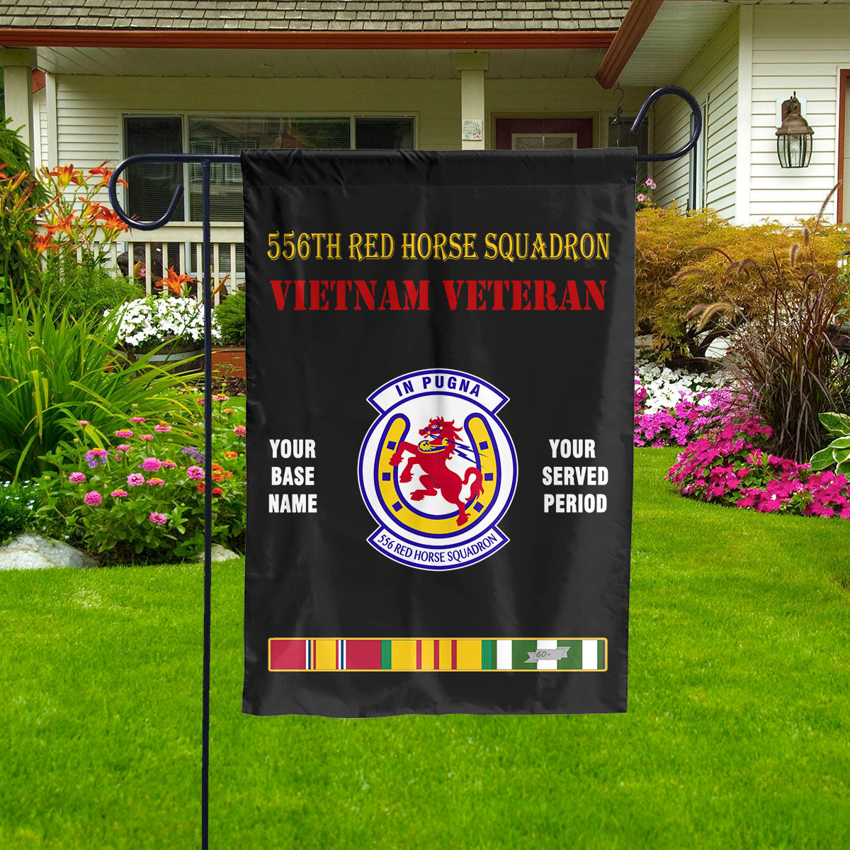 556TH RED HORSE SQUADRON - Double Sided 30"x40" Flag