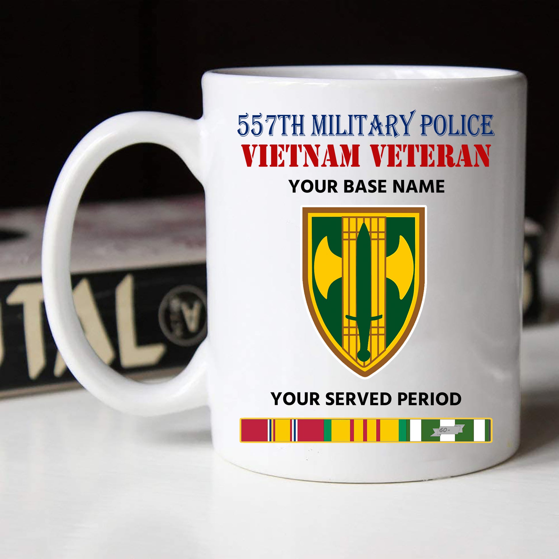 557TH MILITARY POLICE BLACK WHITE 11oz 15oz COFFEE MUG