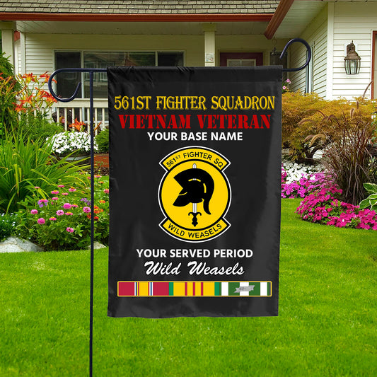 561ST FIGHTER SQUADRON DOUBLE-SIDED PRINTED 12"x18" GARDEN FLAG