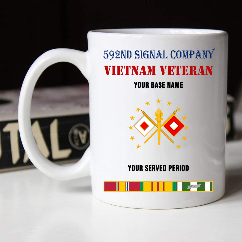 592ND SIGNAL COMPANY BLACK WHITE 11oz 15oz COFFEE MUG