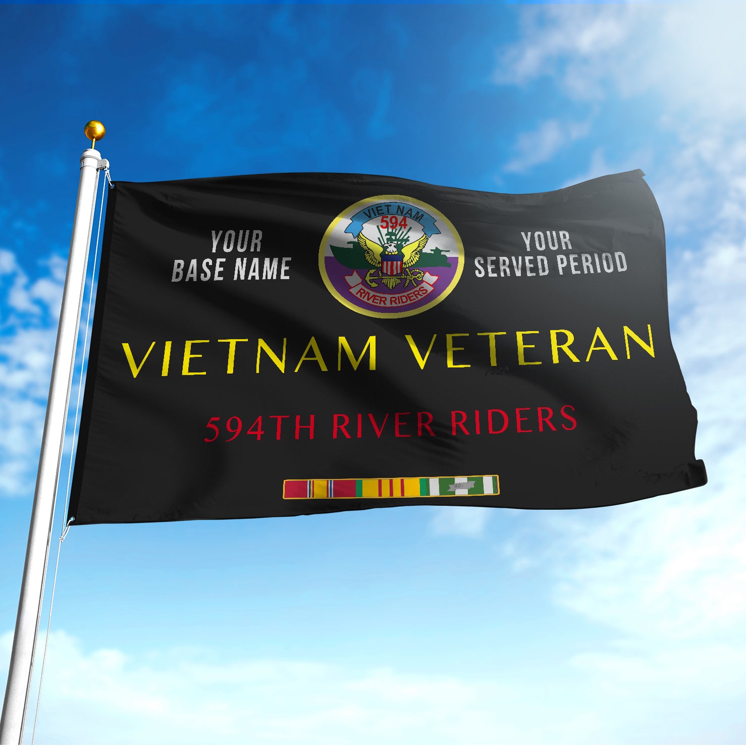 594TH RIVER RIDERS FLAG DOUBLE-SIDED PRINTED 30"x40" FLAG