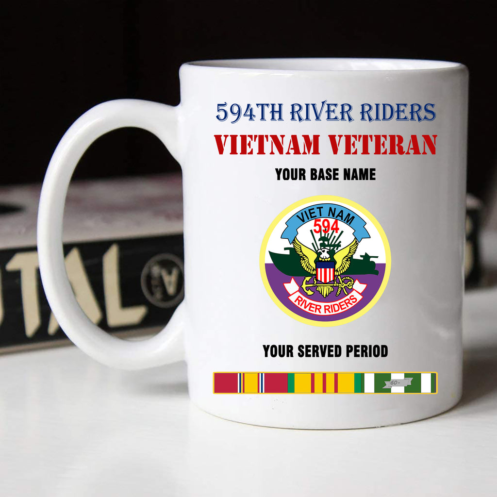 594TH RIVER RIDERS BLACK WHITE 11oz 15oz COFFEE MUG