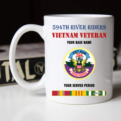 594TH RIVER RIDERS BLACK WHITE 11oz 15oz COFFEE MUG
