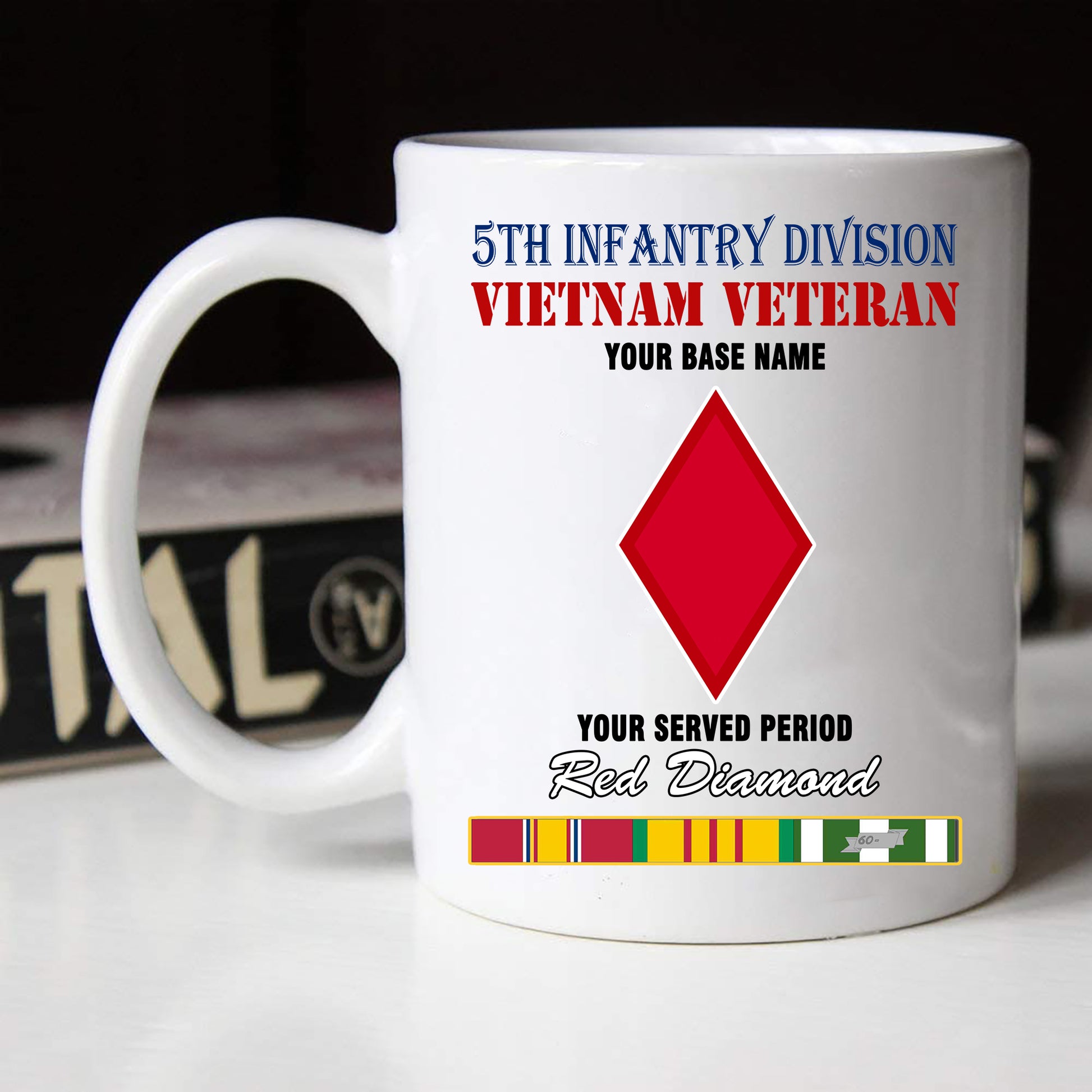 5TH INFANTRY DIVISION BLACK WHITE 11oz 15oz COFFEE MUG