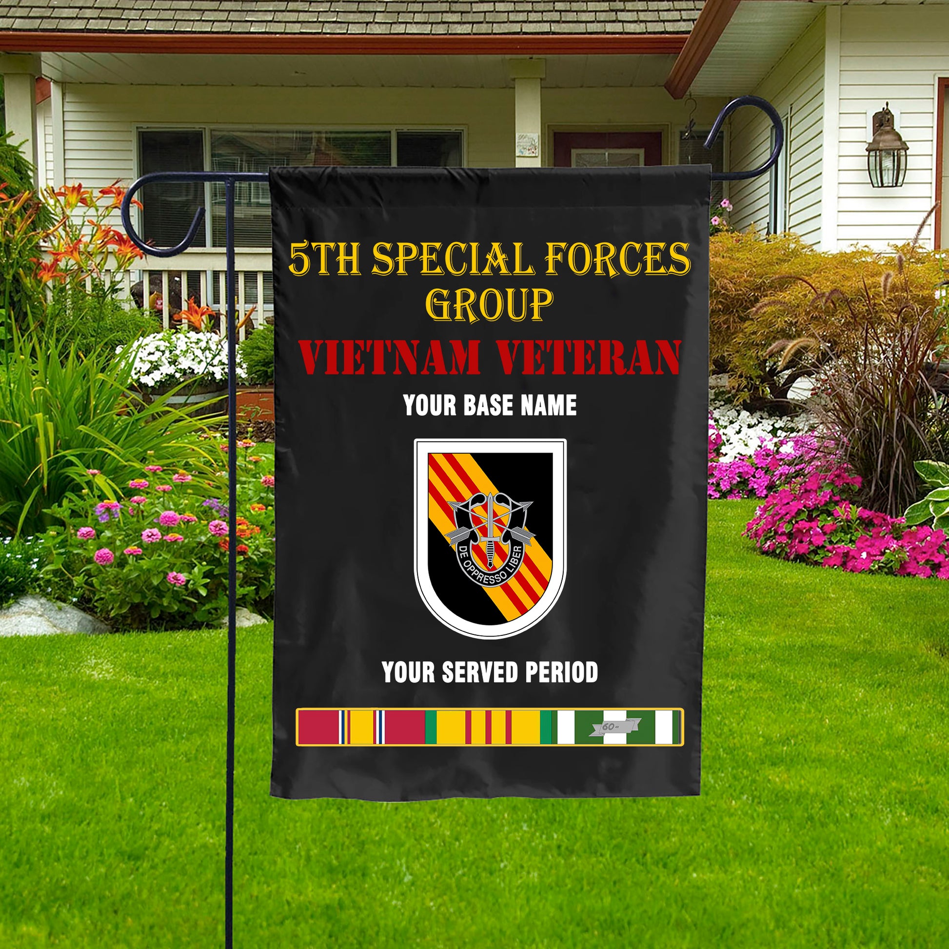 5TH SPECIAL FORCES GROUP 2 DOUBLE-SIDED PRINTED 12"x18" GARDEN FLAG