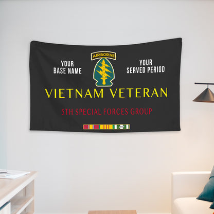 5TH SPECIAL FORCES GROUP WALL FLAG VERTICAL HORIZONTAL 36 x 60 INCHES WALL FLAG