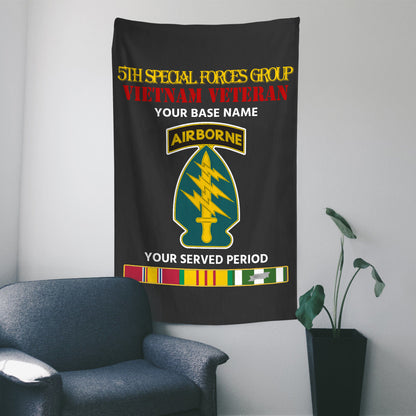 5TH SPECIAL FORCES GROUP WALL FLAG VERTICAL HORIZONTAL 36 x 60 INCHES WALL FLAG
