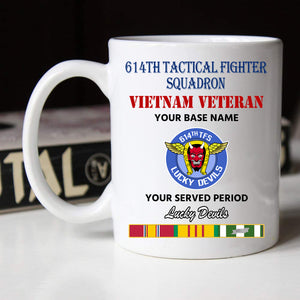 614TH TACTICAL FIGHTER SQUADRON BLACK WHITE 11oz 15oz COFFEE MUG