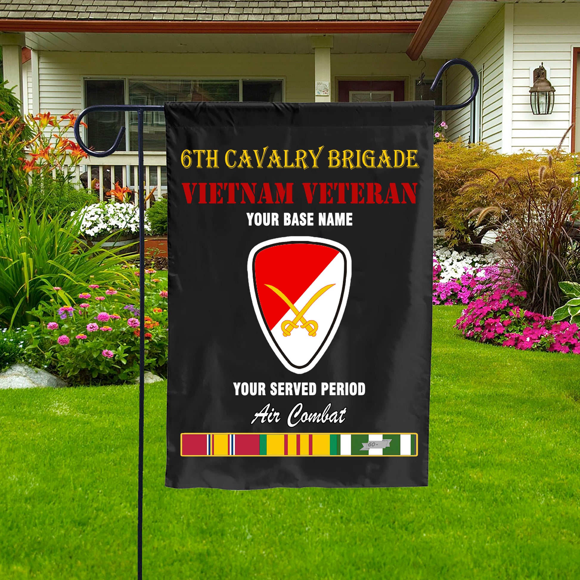 6TH CAVALRY BRIGADE DOUBLE-SIDED PRINTED 12"x18" GARDEN FLAG