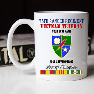 75TH RANGER REGIMENT BLACK WHITE 11oz 15oz COFFEE MUG