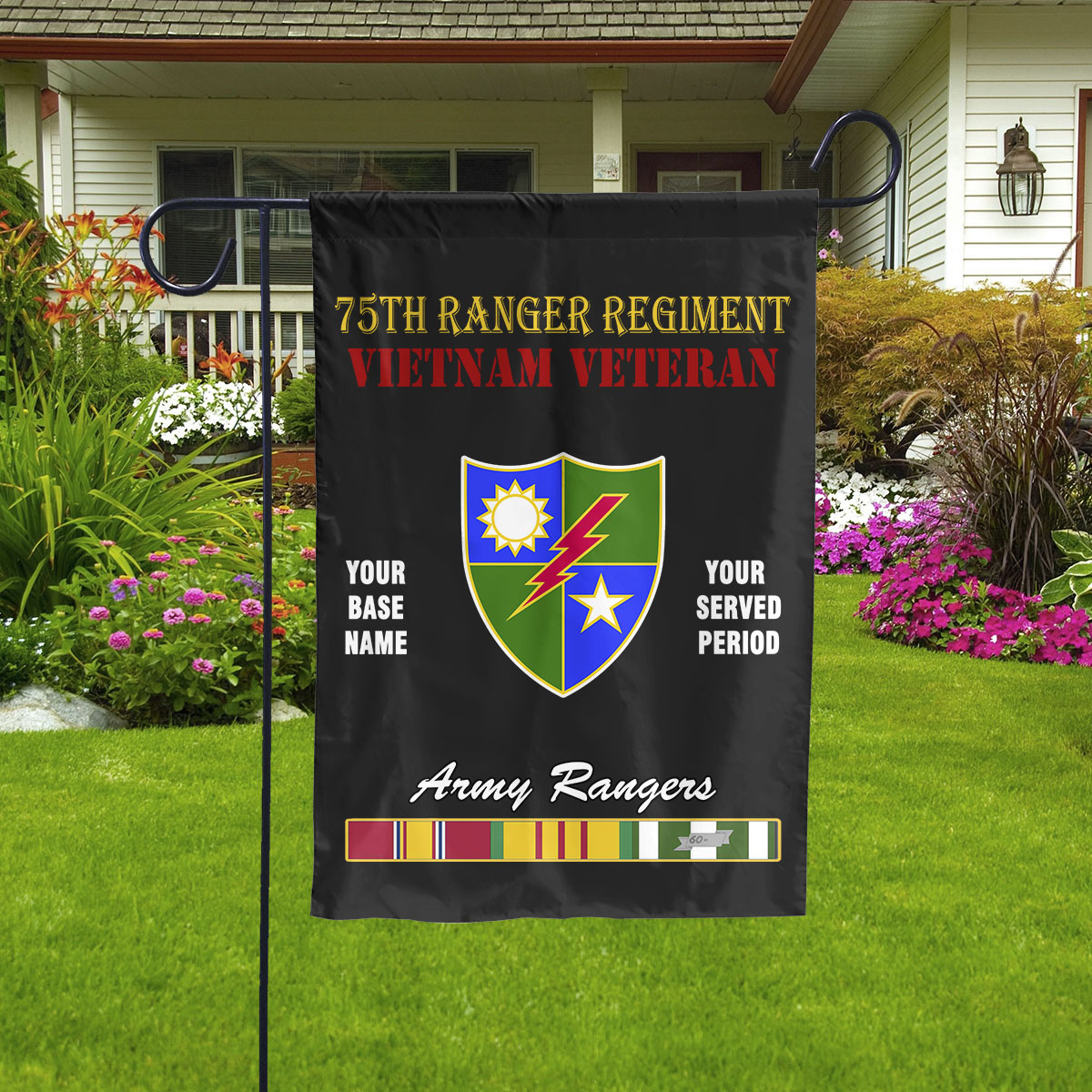 75TH RANGER REGIMENT - Double Sided 30" x 40" Flag