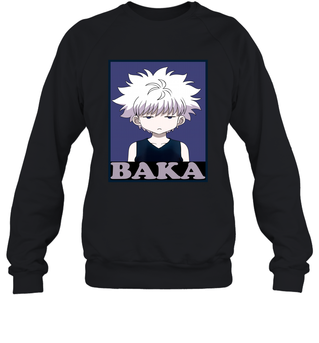Baka-Killua Art Cute Hunter-X-Hunter Anime Manga T-Shirt Sweatshirt Hoodie for Men Women