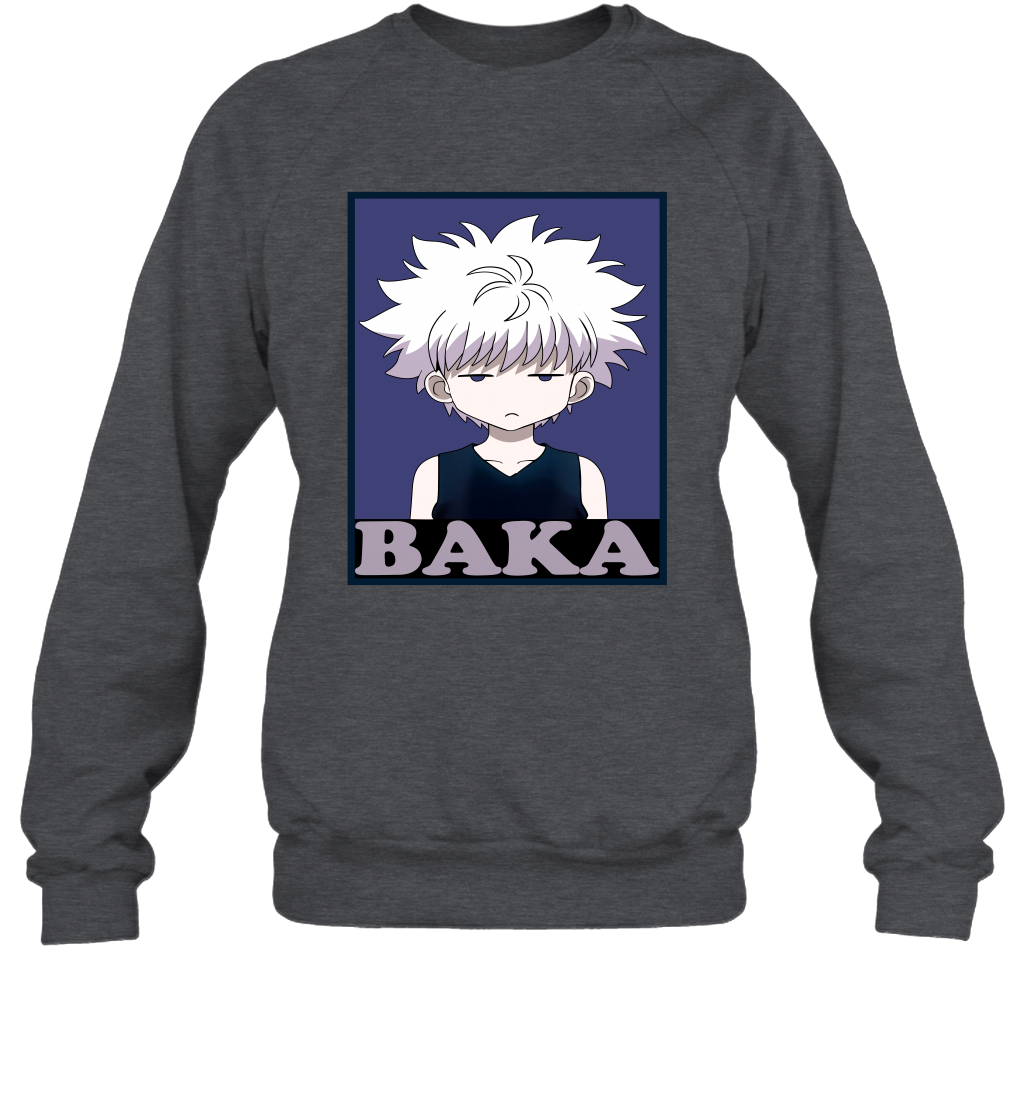 Baka-Killua Art Cute Hunter-X-Hunter Anime Manga T-Shirt Sweatshirt Hoodie for Men Women