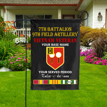 7TH BATTALION 9TH FIELD ARTILLERY DOUBLE-SIDED PRINTED 12"x18" GARDEN FLAG