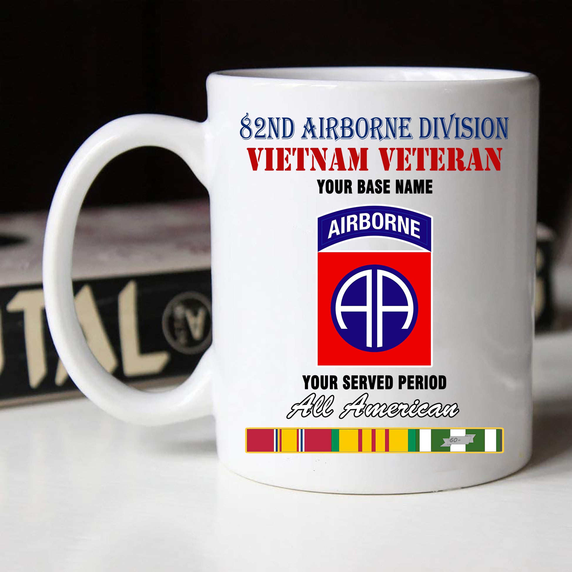 82ND AIRBORNE DIVISION BLACK WHITE 11oz 15oz COFFEE MUG